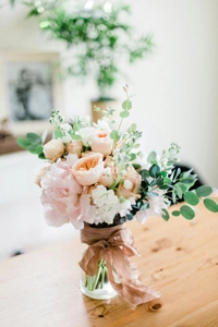 pastel flower bouquet in a vase